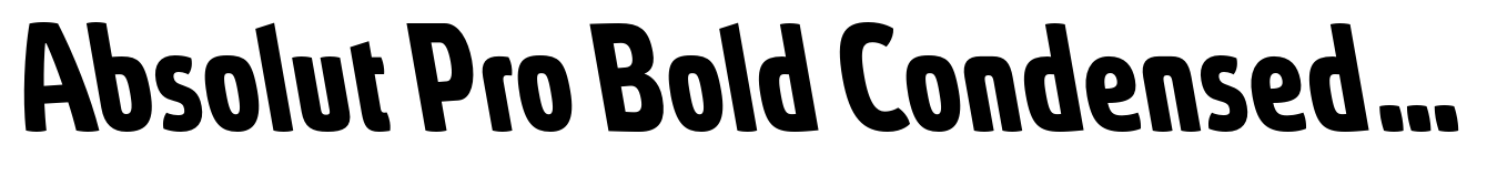 Absolut Pro Bold Condensed Backslanted Italic
